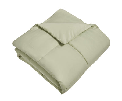 Microfiber Color Down Alternative Comforter Twin in Sage color