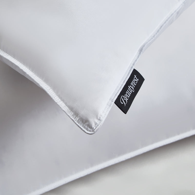 Beautyrest Tencel & Cotton Blend Breathable White Down Pillow - Medium Firm