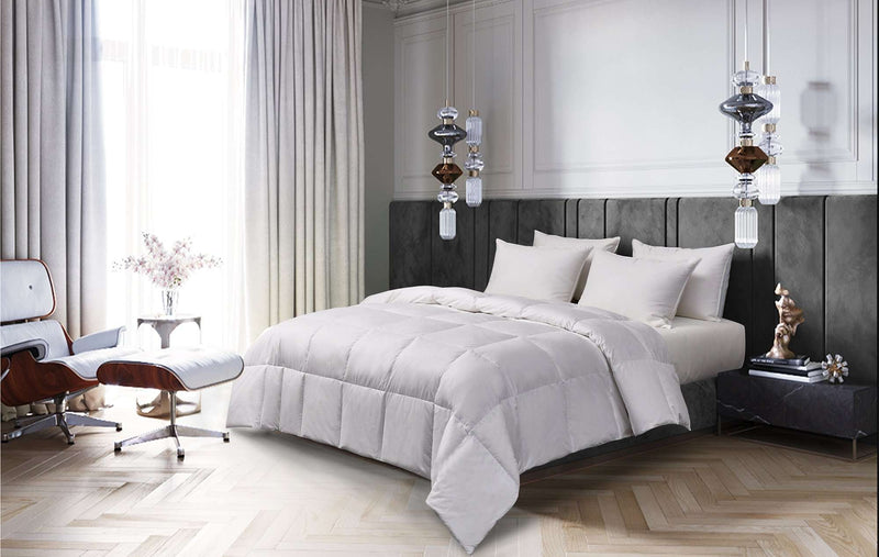 Oslo Year Around Warmth White Goose Down and Feather Comforter