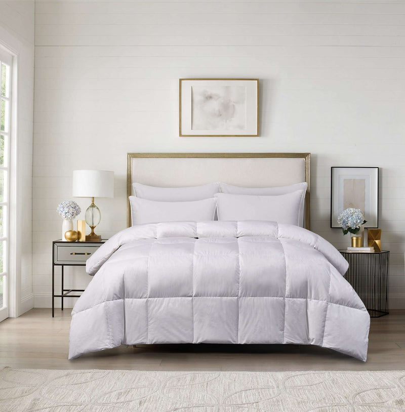 Oslo - Year Around Warmth White Goose Down and Feather Comforter Full-Queen in White color