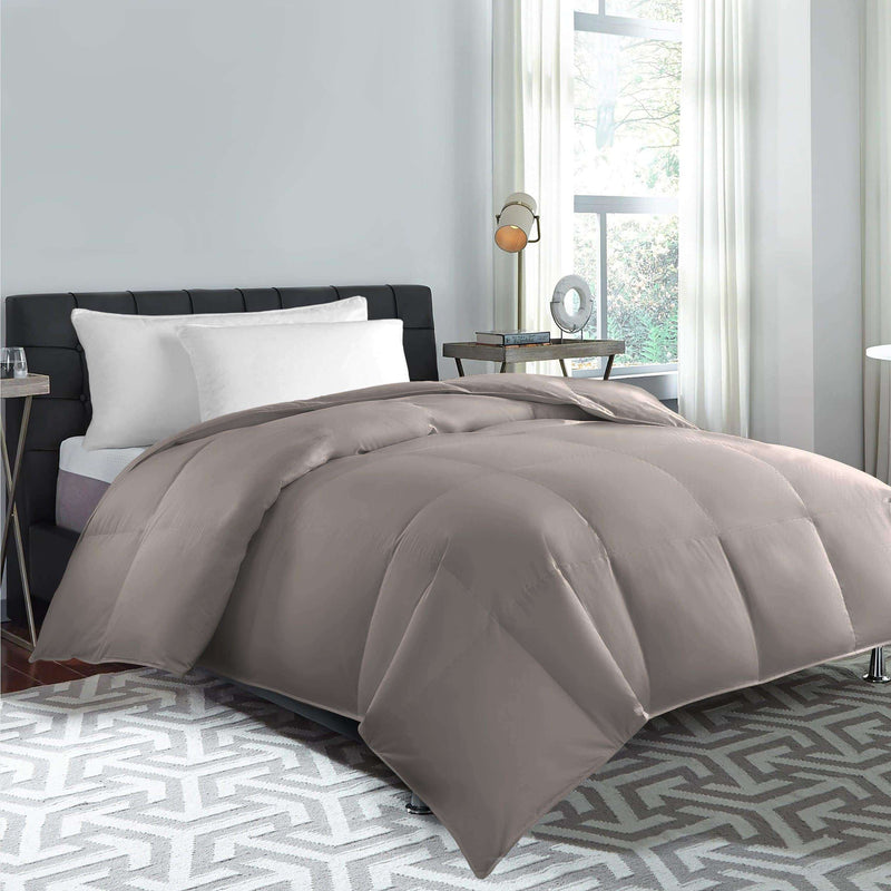 240tc 90/10 Gray Duck Down Feather/Down Comforter Twin in Gray color