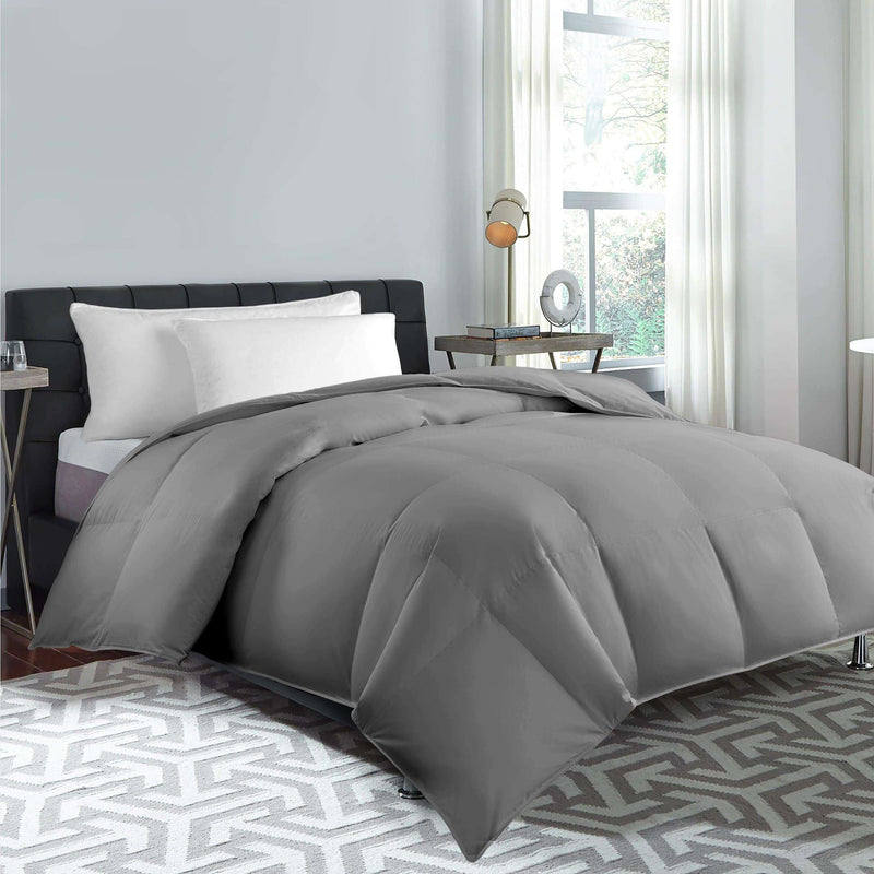 240tc 90/10 Gray Duck Down Feather/Down Comforter Full-Queen in Taupe color