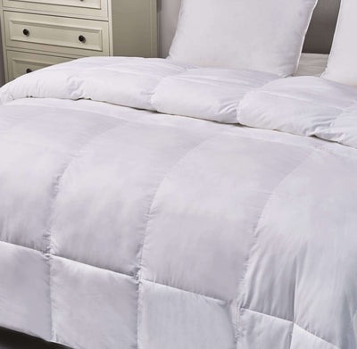 White Goose Down and Feather ComforterFull-Queen in White color