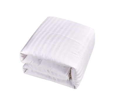 350 Thread Count Oversized Damask Cotton White Goose Down and Feather Comforter