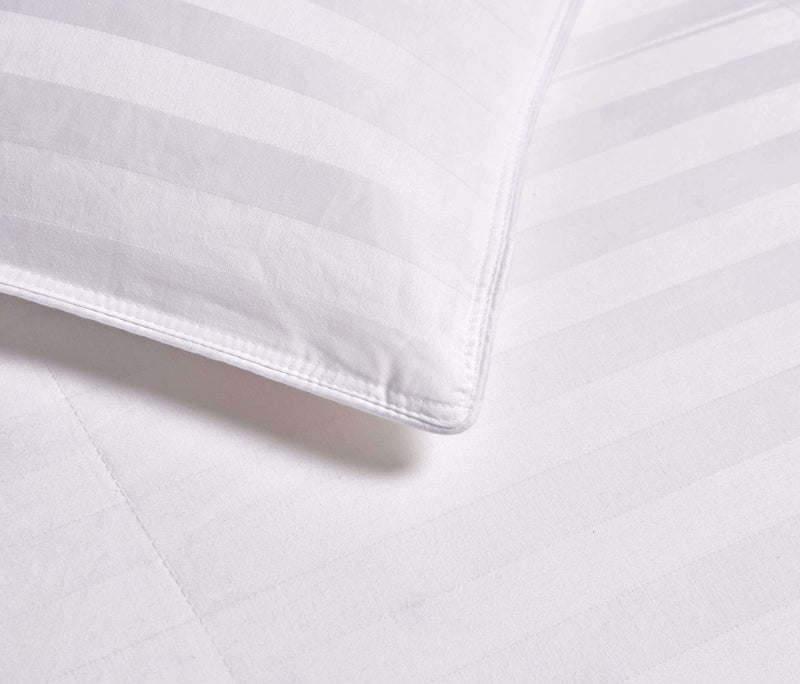 Siberian Cotton Damask Stripe All Season Down ComforterKing in White color