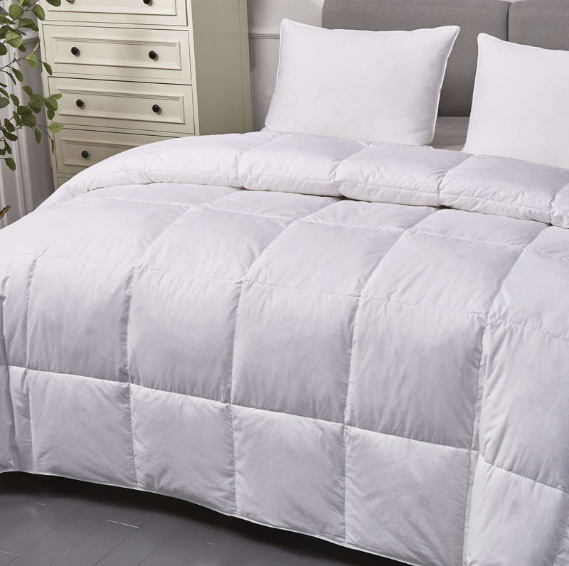 Naples Oversized Hungrarian White Goose Down ComforterFull-Queen in White color