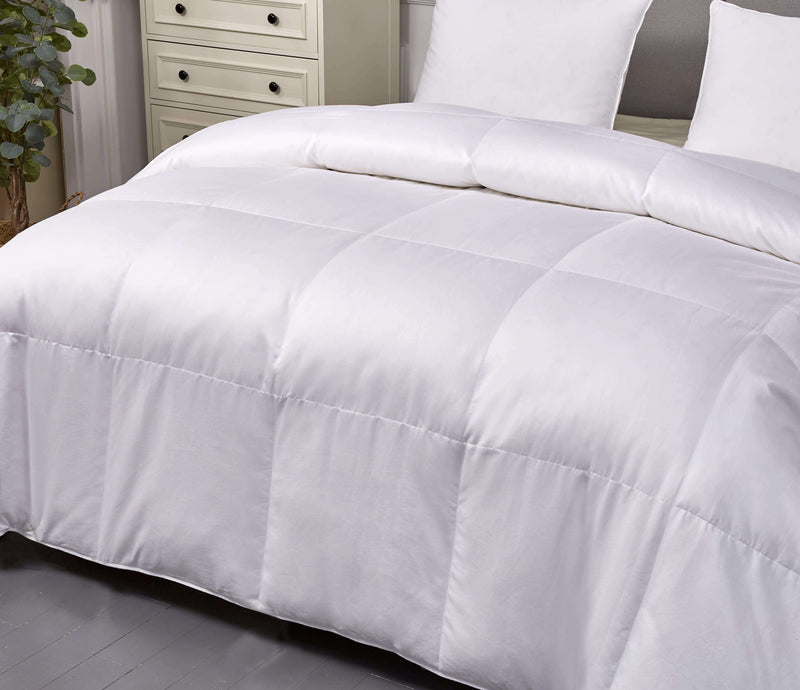 1000 Thread Count PIMA Cotton European White Down ComforterFull-Queen in White color