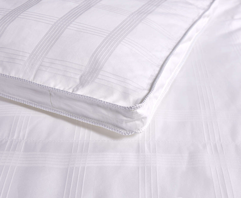 600 Thread Count Windowpane Duraloft Down Alternative ComforterKing in white color