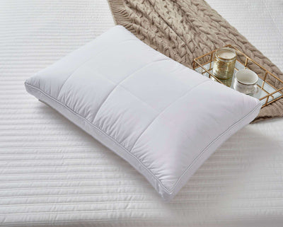 300 Thread Count Quilted Poly Around Feather and Down Pillow