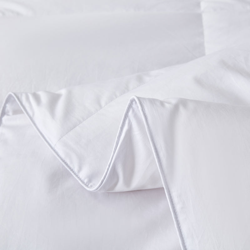 Serta 400Tc Sateen Cotton European White Goose Down Comforter - All Seasons