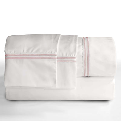 Hotel Suite 1200 Thread Count Cotton-Rich Embroidery Sheet SetKing in White color