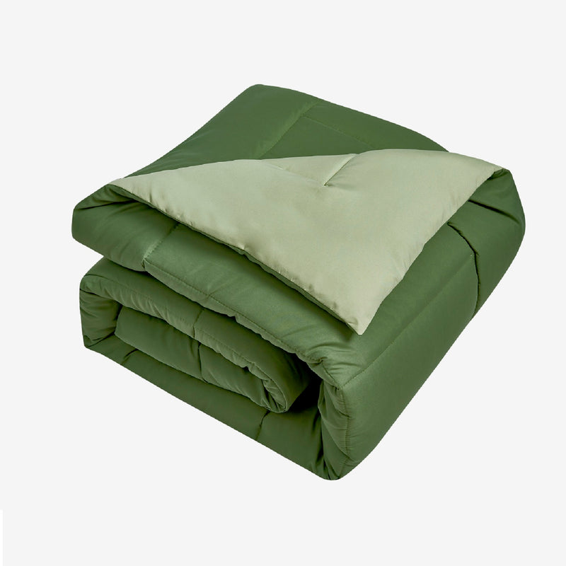 Microfiber Reversible Or Solid Down Alternative Comforter