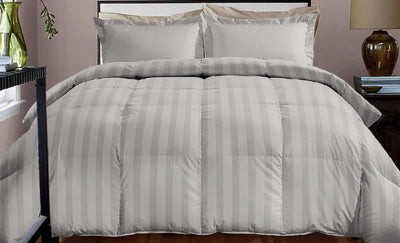 800 CVC Stripe Down Alternative ComforterTwin in Chocolate color