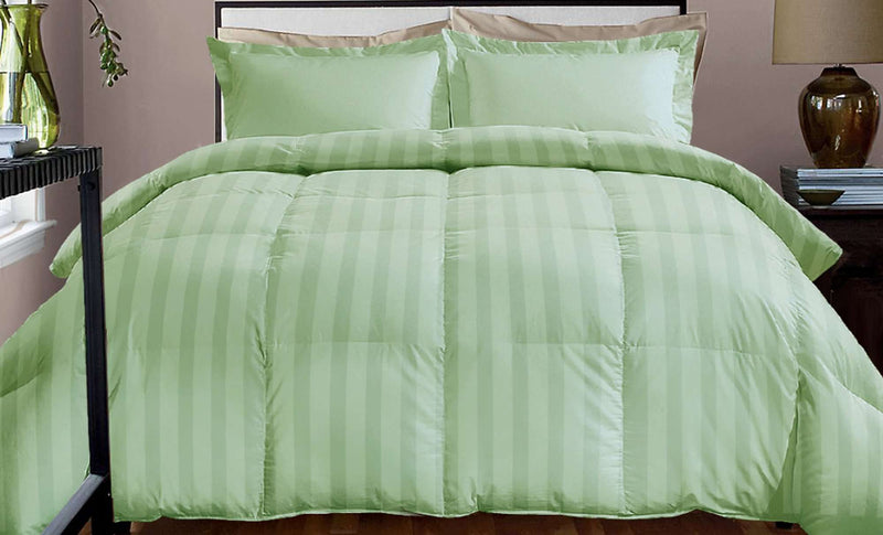 800 CVC Stripe Down Alternative ComforterTwin in Smoke Blue color