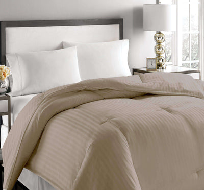 Microfiber Embossed Oversized Down ComforterFull-Queen in White color