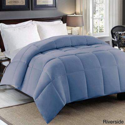 300TC Cotton Sateen Down Alternative Comforter Twin in Blue color