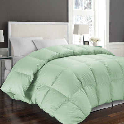 1000 Thread Count Solid White Natural Down Blend Comforter