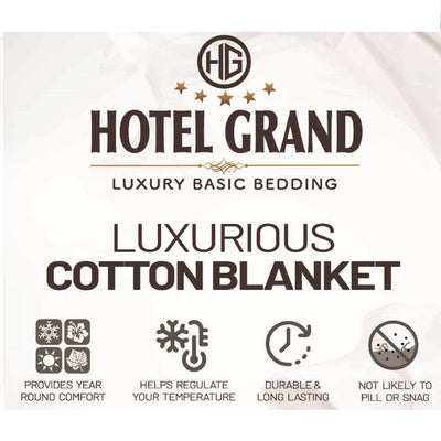 Hotel Grand Luxurious Thermal 100% Cotton Blanket