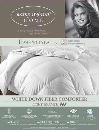 Kathy Ireland Light To Extra Warmth Goose Down Fiber Comforter