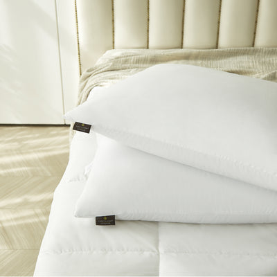 Farm To Home Organic Cotton White Feather And Down Pillow - 2 Pack
