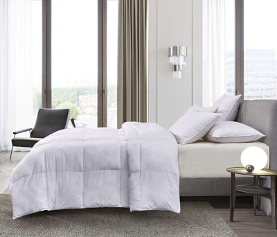 Kathy ireland - ESSENTIALS Ultra-Soft Nano-Touch All Seasons Duraloft Down Alternative comforter Twin in white color