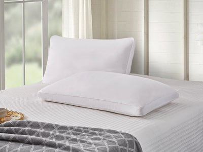 Kathy ireland 330 Thread Count Side Sleeper White Goose Feather and Down Fiber Pillow 2pk