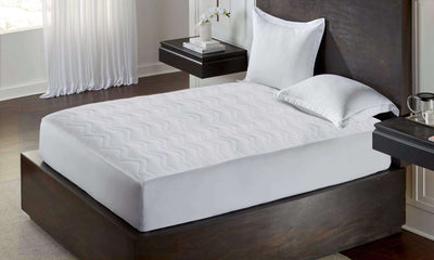 Kathy ireland - ESSENTIALS Classic Microfiber Mattress PadTwin XL in White color