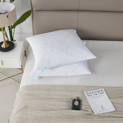 Martha Stewart 233Tc Cotton Euro-Square Feather Pillow (2Pk) - Firm