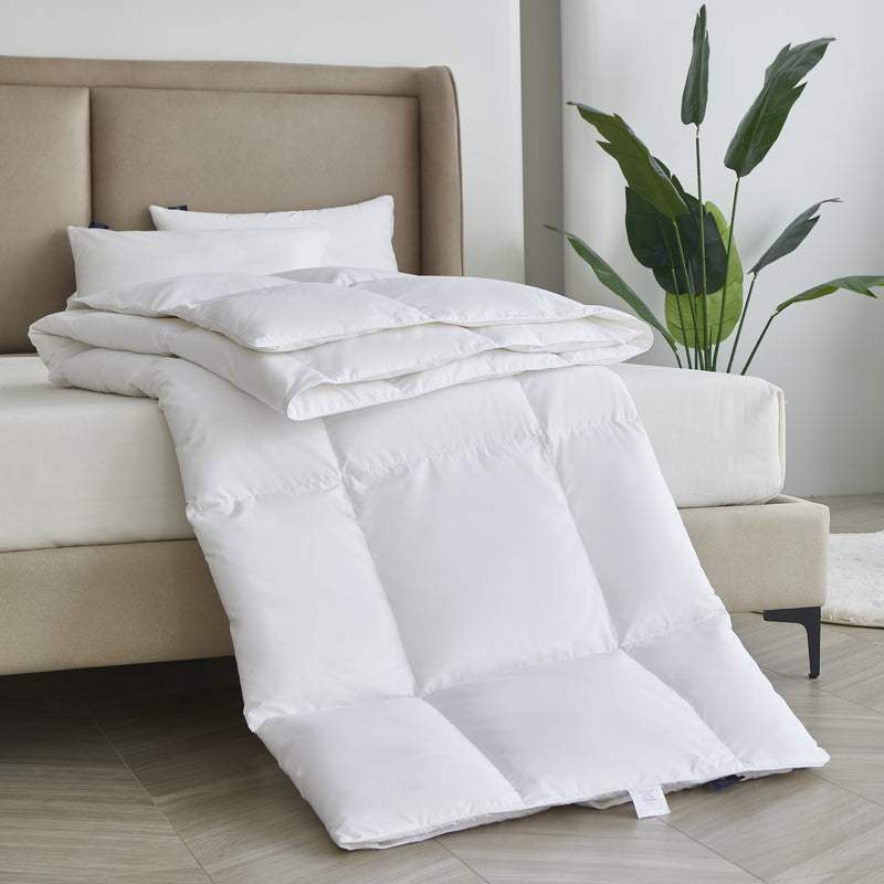 Serta 250 Thread Count Polyester & Cotton Blend Goose Down Fiber Comforter - All Seasons